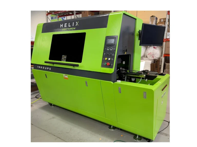 Inkcups Extends High Throw Capabilities to Cylindrical Inkjet Printing with the New Helix® High Throw UV Cylindrical Printer